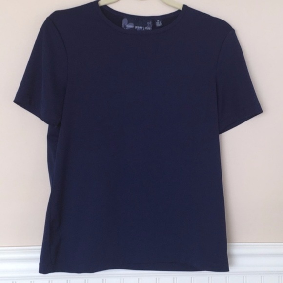 Susan Graver Navy Blue Short Sleeved Tee - Picture 1 of 2